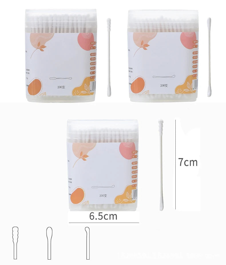 400PCS Organic Baby Cotton Swabs Paper Sticks Cotton Buds for Baby Ear Nose Clean Ultra Safe Hypo-allergenic Biodegradable