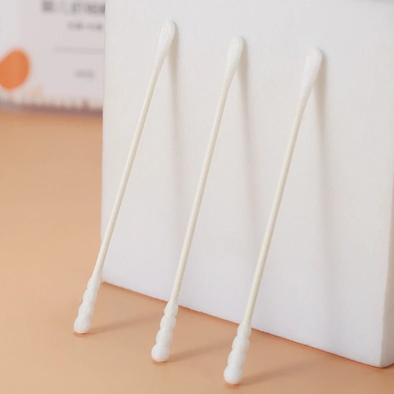 400PCS Organic Baby Cotton Swabs Paper Sticks Cotton Buds for Baby Ear Nose Clean Ultra Safe Hypo-allergenic Biodegradable