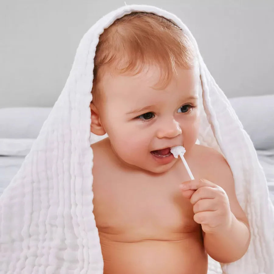 30-90PCS Baby Tongue Cleaner Disposable Newborn Toothbrush for 0-36 Month Clean Mouth Tongue Washing Artifact Gauze Cotton Swab