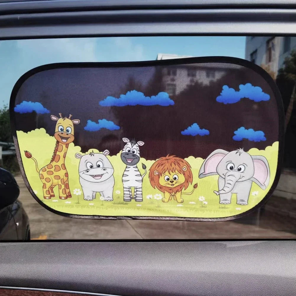 2PCS Car Sun Shade Side Window Windscreen Roof Window For Children Adults Adsorption SunShade Cover Universal car curtain
