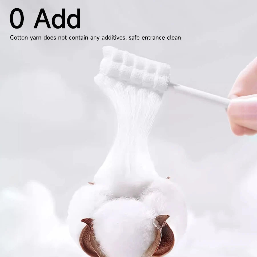 30-90PCS Baby Tongue Cleaner Disposable Newborn Toothbrush for 0-36 Month Clean Mouth Tongue Washing Artifact Gauze Cotton Swab