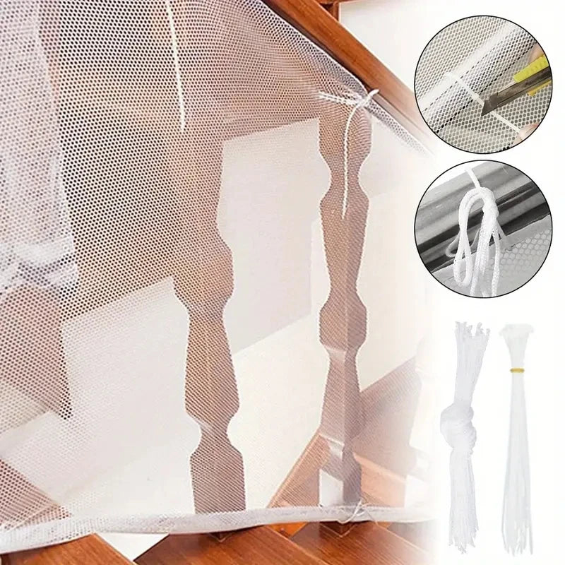 Child Safety Protective Net Multipurpose Durable Stair Balcony Banister Rail Guard Kids Stair Protection Safe Fine Mesh