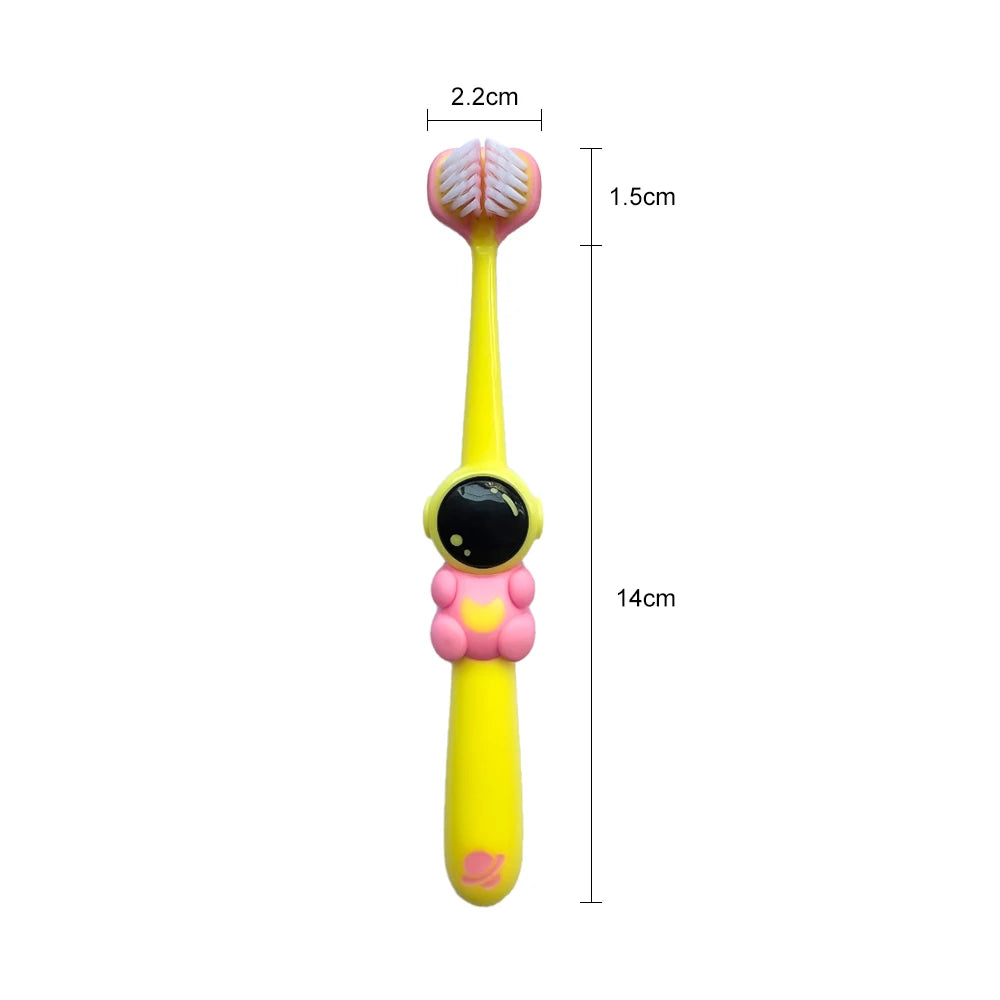 2pcs Children Toothbrush Three-sided Soft Bristle Teeth Whitening Brushes For 3-12 Years Old Kids Toothbrushes Dental Oral Care