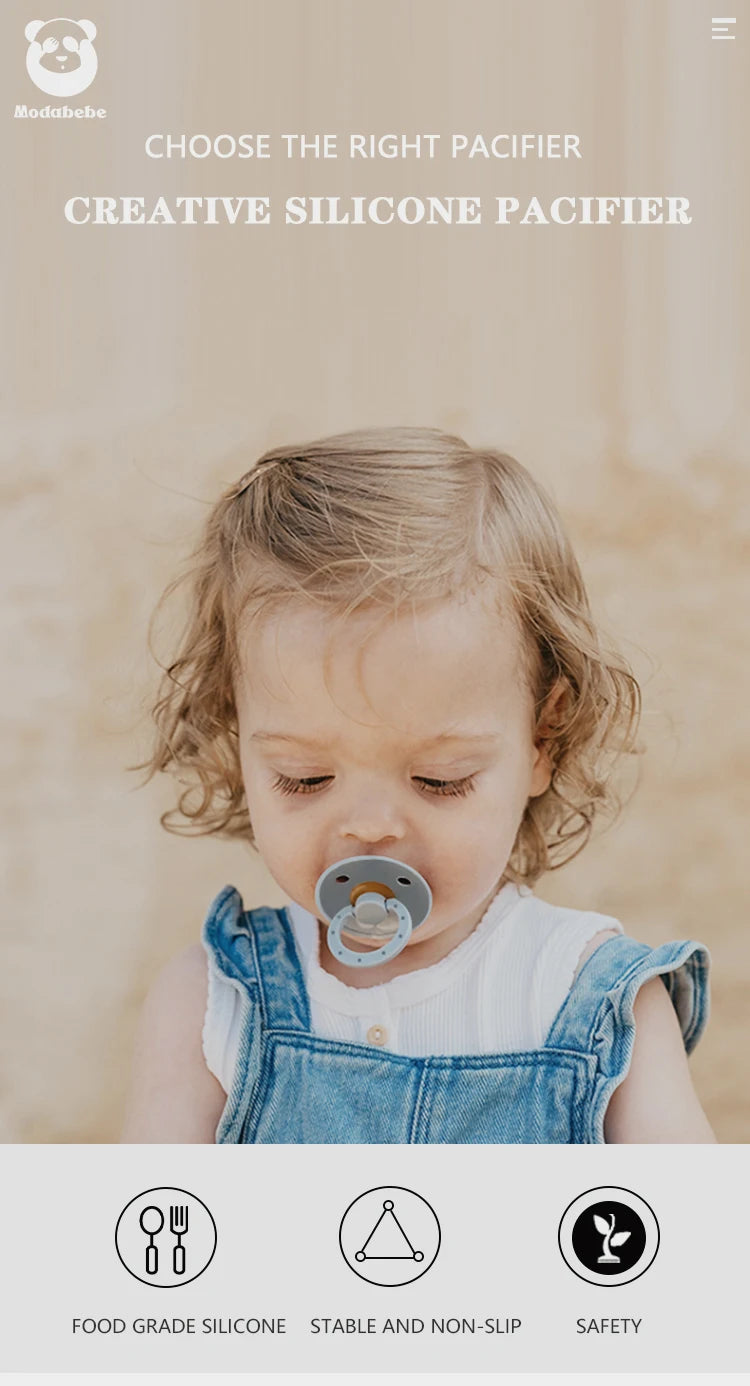 High Quality Baby Silicone Pacifier Solid Color Baby Nipple Accessories BPA Free Soft Newborn Dummy For Babies Toy