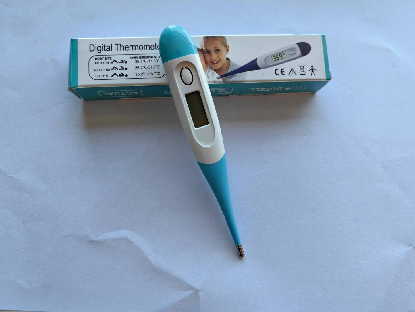 Electronic Digital Thermometer Soft Head Home First Aid Kit Fever Baby Adult Head Oral Armpit Temperature Measurement Instrument