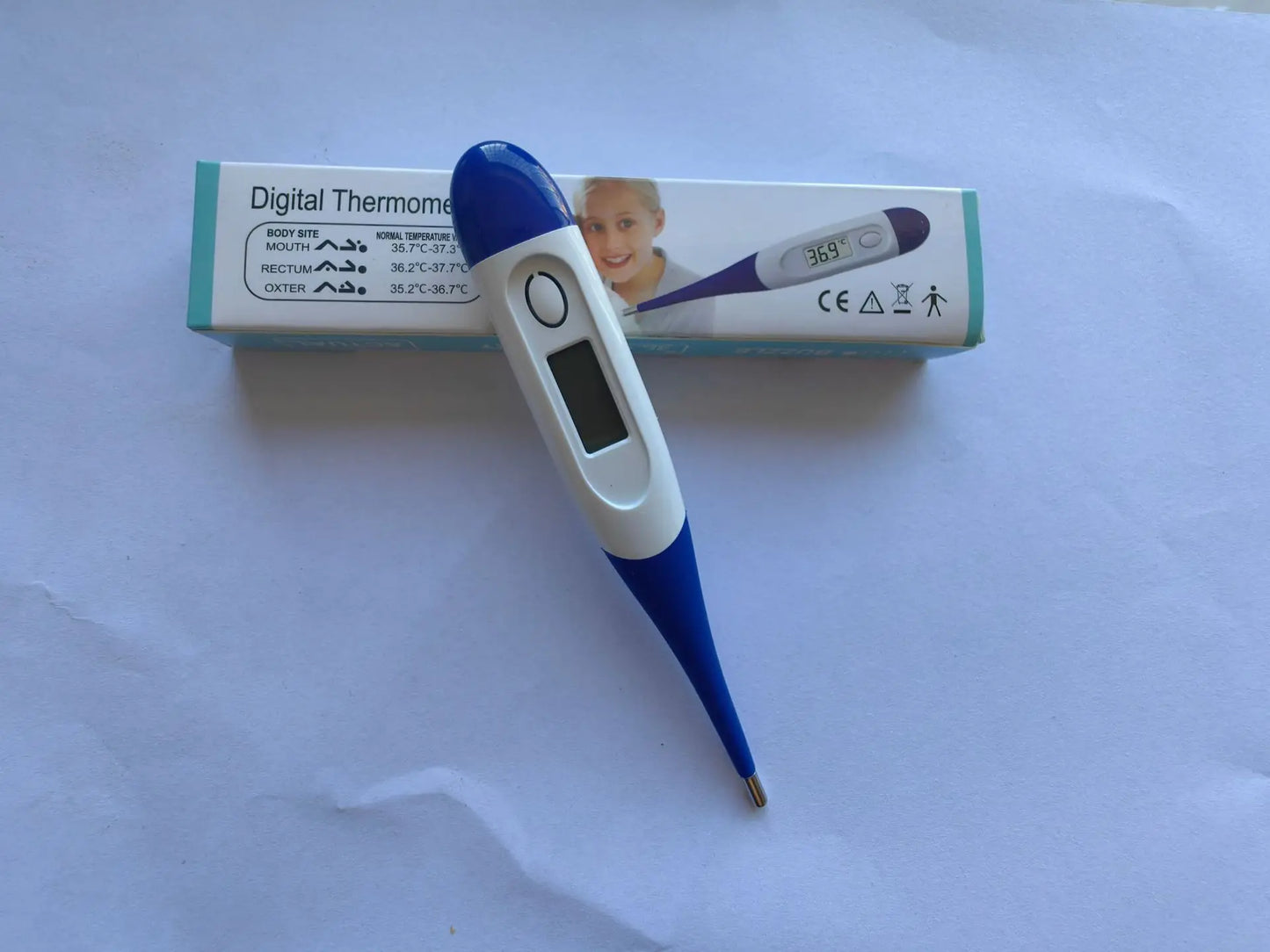 Electronic Digital Thermometer Soft Head Home First Aid Kit Fever Baby Adult Head Oral Armpit Temperature Measurement Instrument