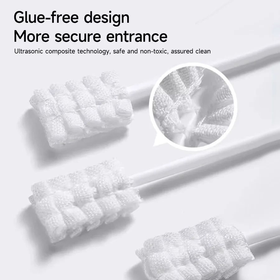 30-90PCS Baby Tongue Cleaner Disposable Newborn Toothbrush for 0-36 Month Clean Mouth Tongue Washing Artifact Gauze Cotton Swab
