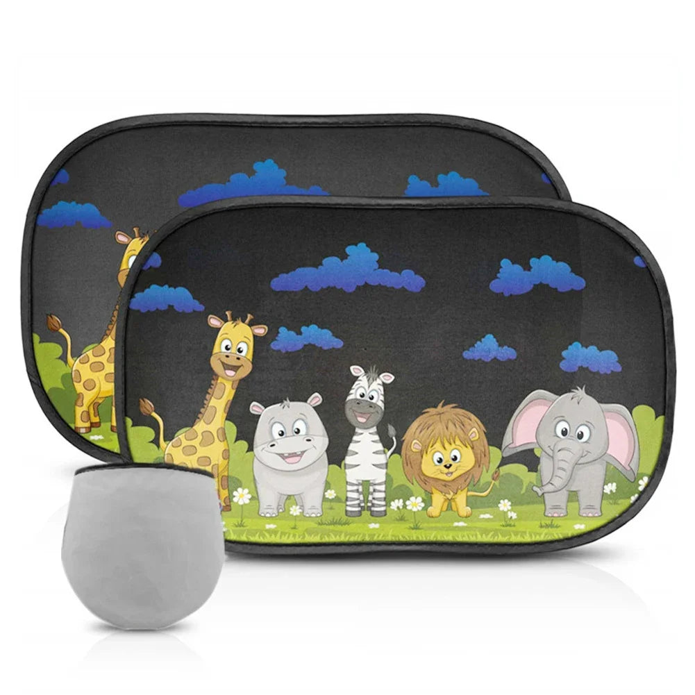 2PCS Car Sun Shade Side Window Windscreen Roof Window For Children Adults Adsorption SunShade Cover Universal car curtain