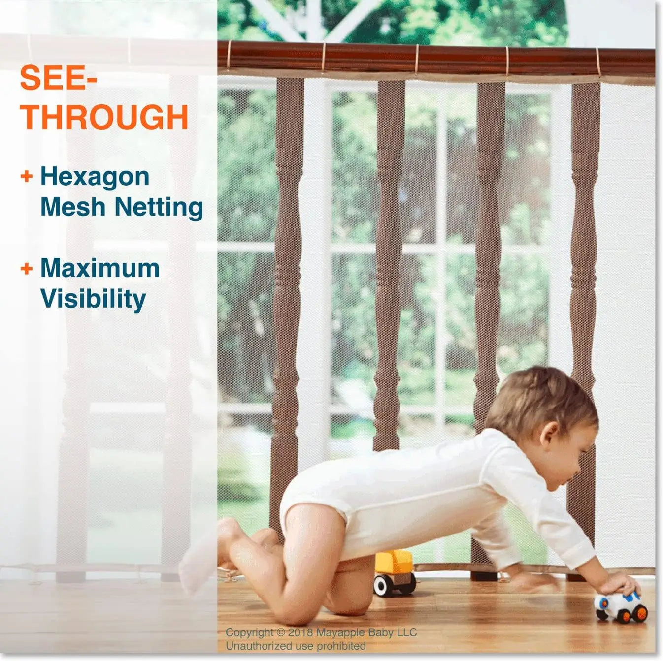 Child Safety Protective Net Multipurpose Durable Stair Balcony Banister Rail Guard Kids Stair Protection Safe Fine Mesh