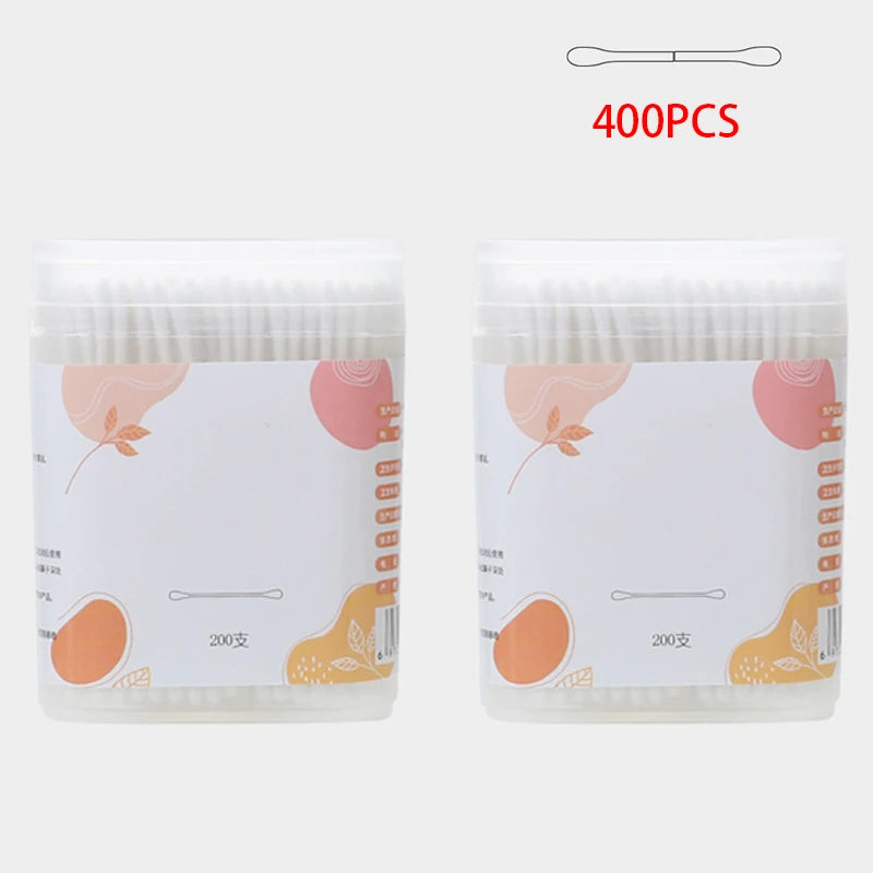 400PCS Organic Baby Cotton Swabs Paper Sticks Cotton Buds for Baby Ear Nose Clean Ultra Safe Hypo-allergenic Biodegradable