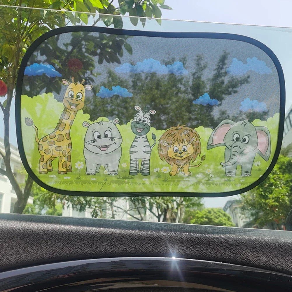 2PCS Car Sun Shade Side Window Windscreen Roof Window For Children Adults Adsorption SunShade Cover Universal car curtain