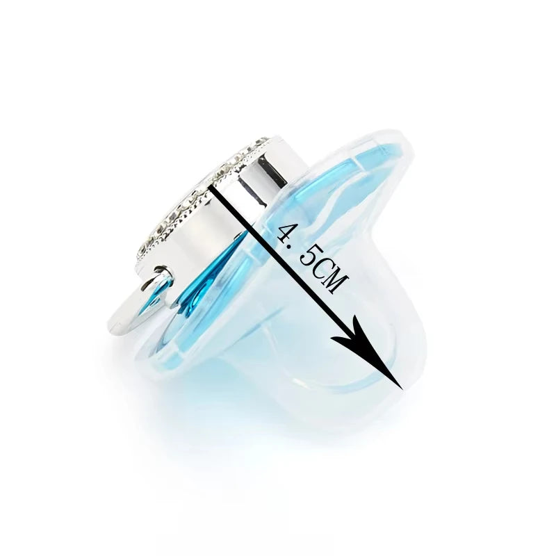 I Love Mum Dad Baby Pacifier with Cover Bling Rhinestones Nipple Toddler Teether Letter Luxury Pacifiers Infant Shower Gift