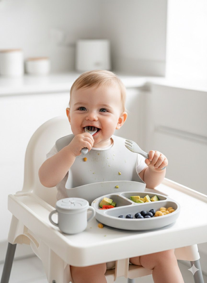 Complete Anti-Slip Suction Silicone Dinnerware Set for Toddlers (6-Piece)