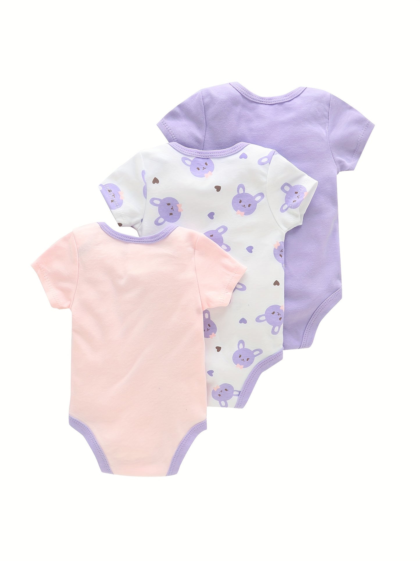 3PCS Infant Baby Cute Graphic One-piece Clothes For Boys And Girls, Newborn Pure Cotton Summer Romper newborn clothes