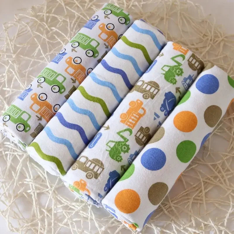 4pcs/pack Cotton Baby Bed Sheets Receiving Blanket Newborn Baby Bedsheet Supersoft Blankets For Babies Colorful Swaddle Wrap