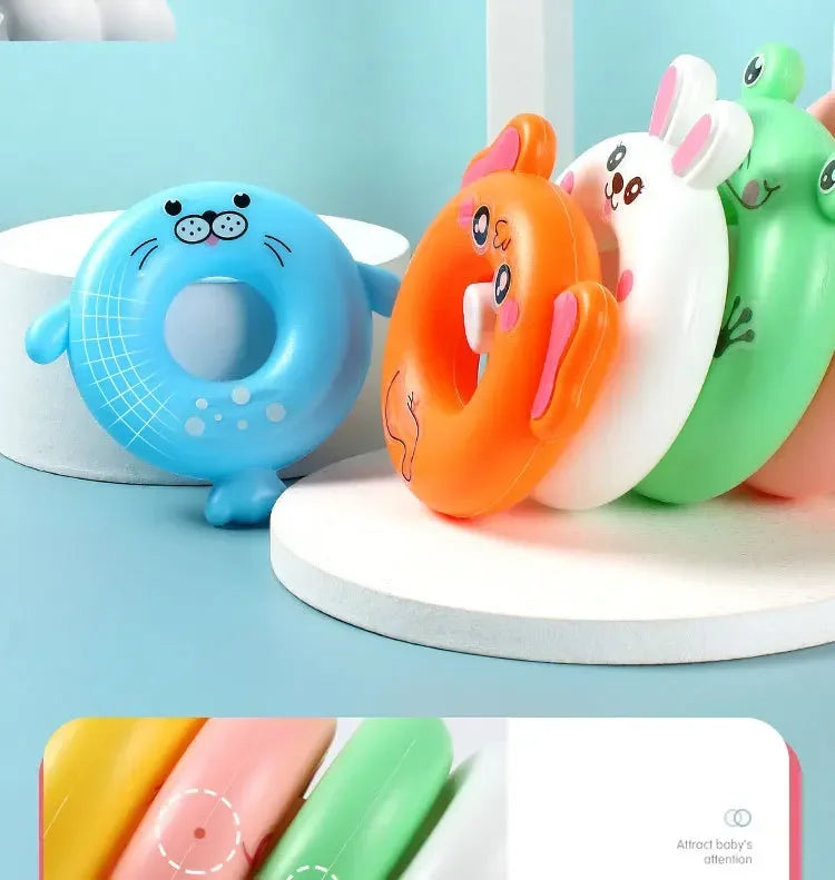 New Baby Toys 0-12 Montns Puzzle Pyramid Tower Cup Stacking Toys Montessori Educational Beach Kids Pool Bathtub Toy Kids Gift