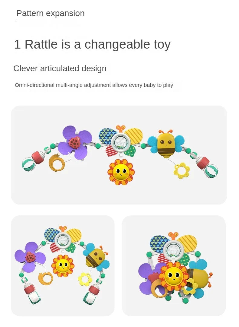 Baby Stroller Arch Toy Bouncer Toy Pram Activity Arch Toys Fine Motor Skills Toys Sensory Development Arch Baby Car Seat Toys