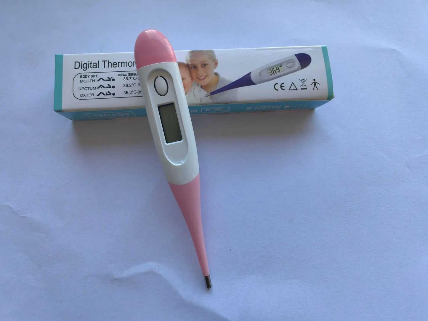 Electronic Digital Thermometer Soft Head Home First Aid Kit Fever Baby Adult Head Oral Armpit Temperature Measurement Instrument