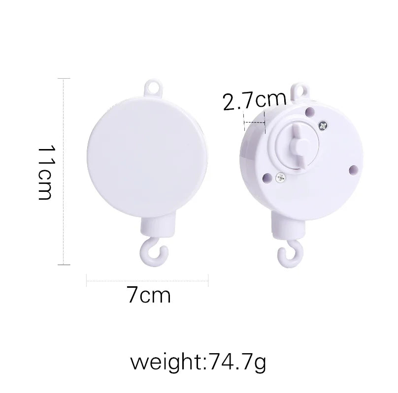 Baby Wooden Bed Bell Cartoon Rabbit Mobile Hanging Rattles Toy Hanger Crib Mobile Bed Bell Wood Toy Holder Arm Bracket Kid Gifts