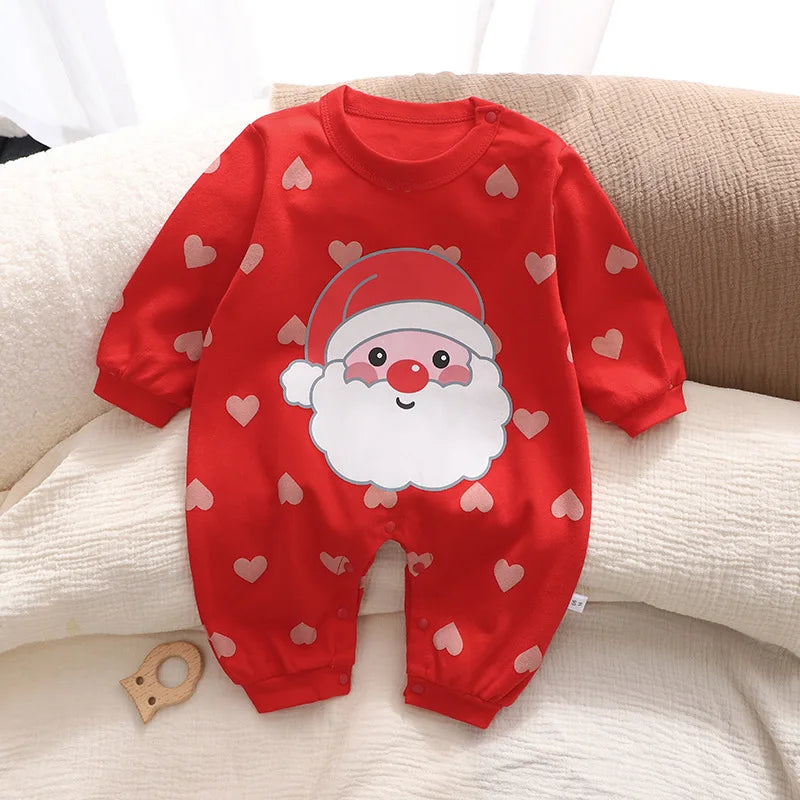 Autumn Newborn Boys Rompers Striped Bear Cartoon Print Infant Baby Boys Jumpsuits Long Sleeved Round Neck Baby Boys Bodysuits