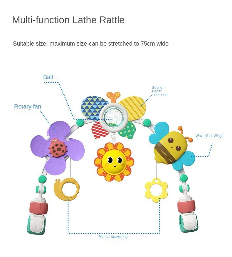 Baby Stroller Arch Toy Bouncer Toy Pram Activity Arch Toys Fine Motor Skills Toys Sensory Development Arch Baby Car Seat Toys