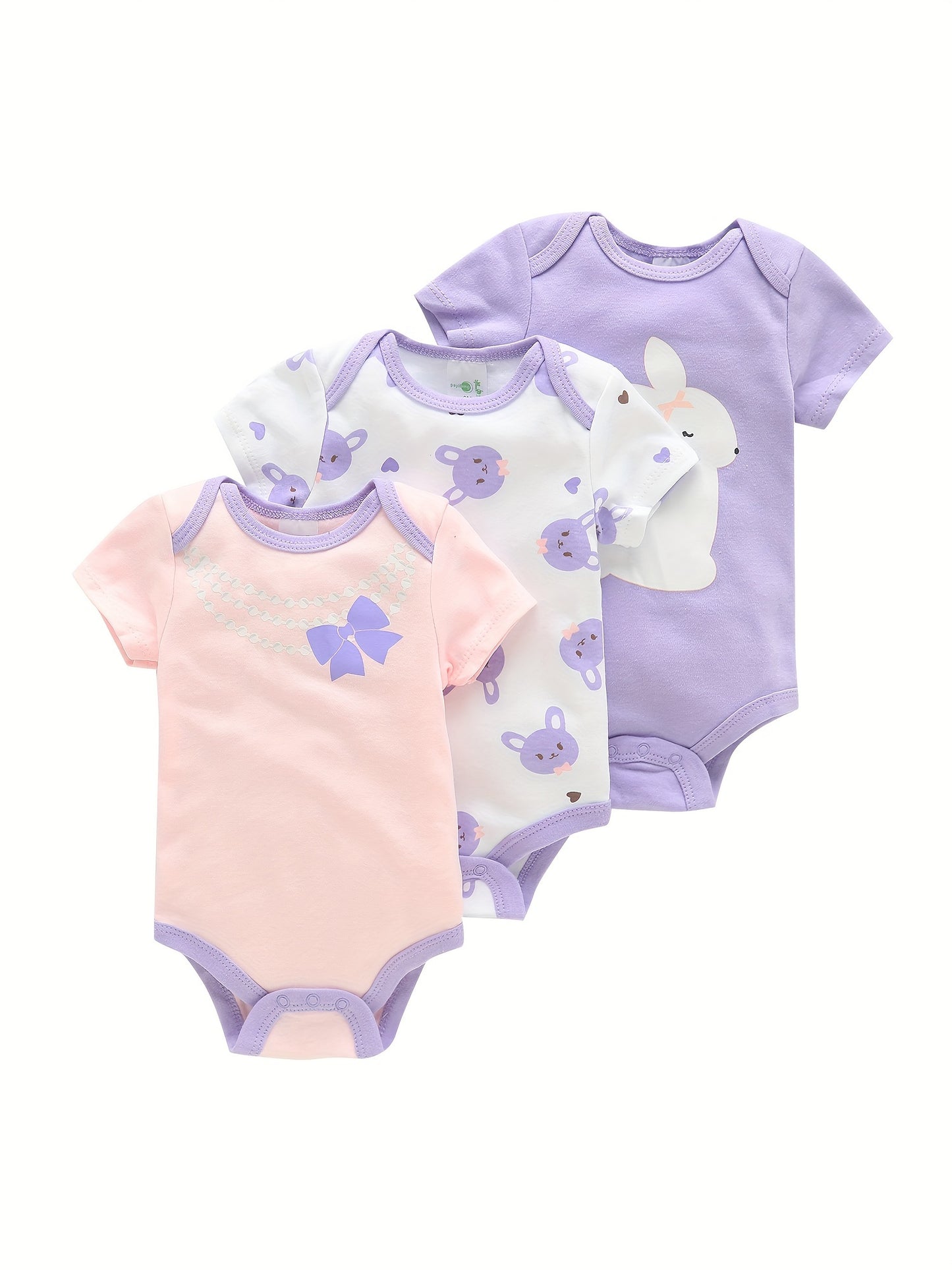 3PCS Infant Baby Cute Graphic One-piece Clothes For Boys And Girls, Newborn Pure Cotton Summer Romper newborn clothes