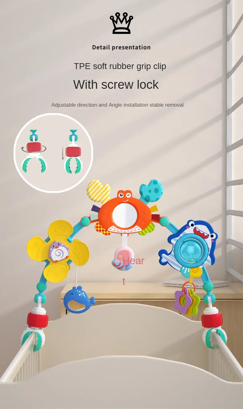 Baby Stroller Arch Toy Bouncer Toy Pram Activity Arch Toys Fine Motor Skills Toys Sensory Development Arch Baby Car Seat Toys