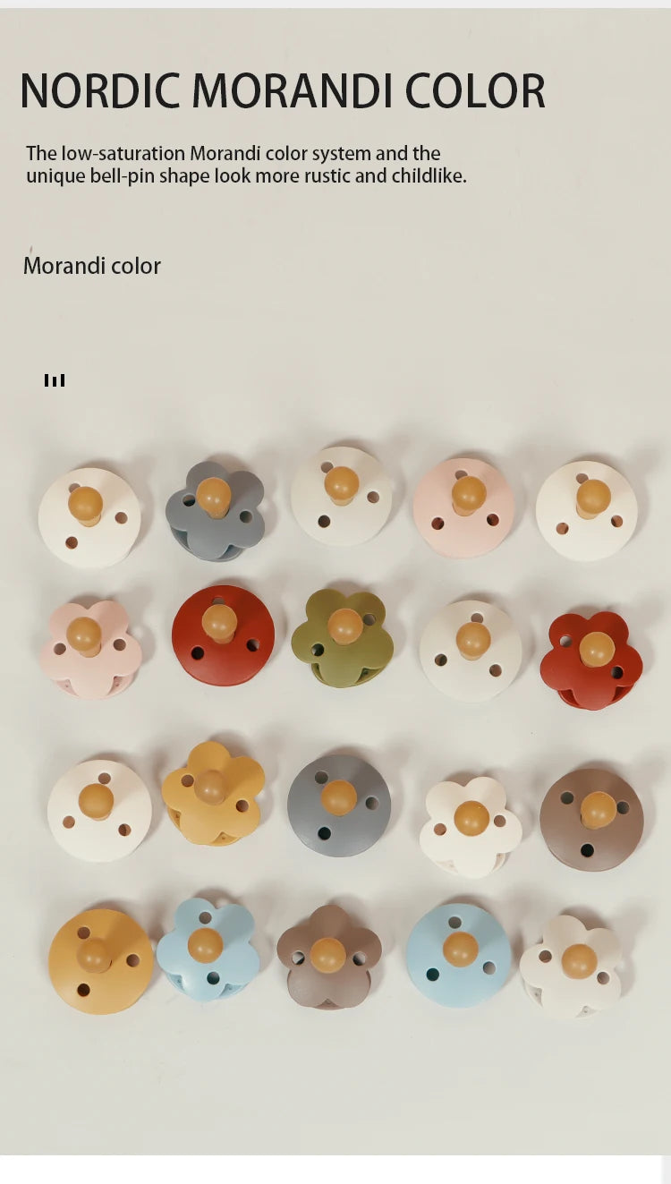 High Quality Baby Silicone Pacifier Solid Color Baby Nipple Accessories BPA Free Soft Newborn Dummy For Babies Toy