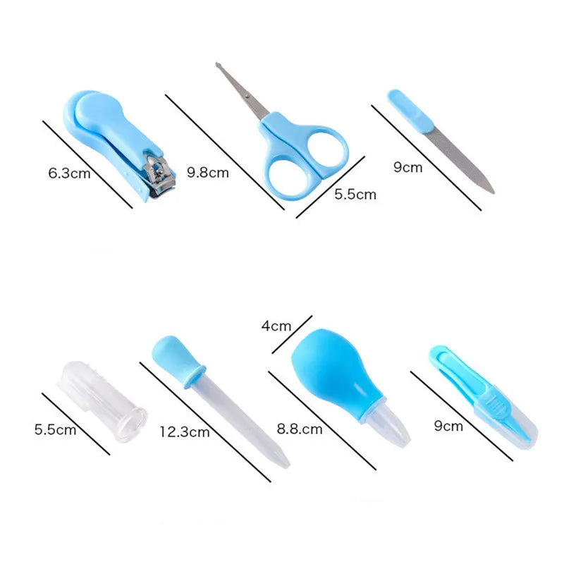4/8/13pcs Newborn daily nail Care kit Nail clipper tool Health kit Thermometer Comb Care kit