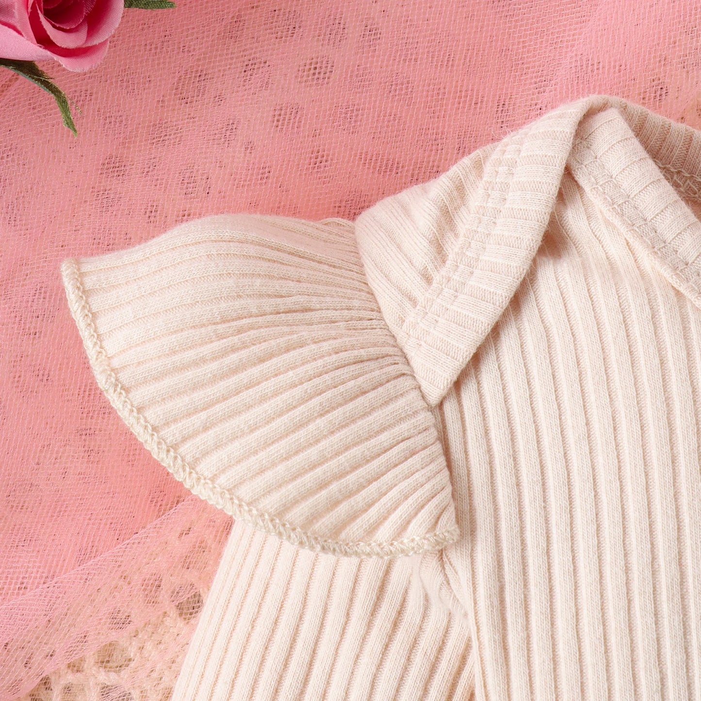 4PCS Autumn New Style Baby From 0 To 6 Months Casual Fashion, Multi-Color Pit Strip Letter Printed Hat Suit + Headscarf Hat