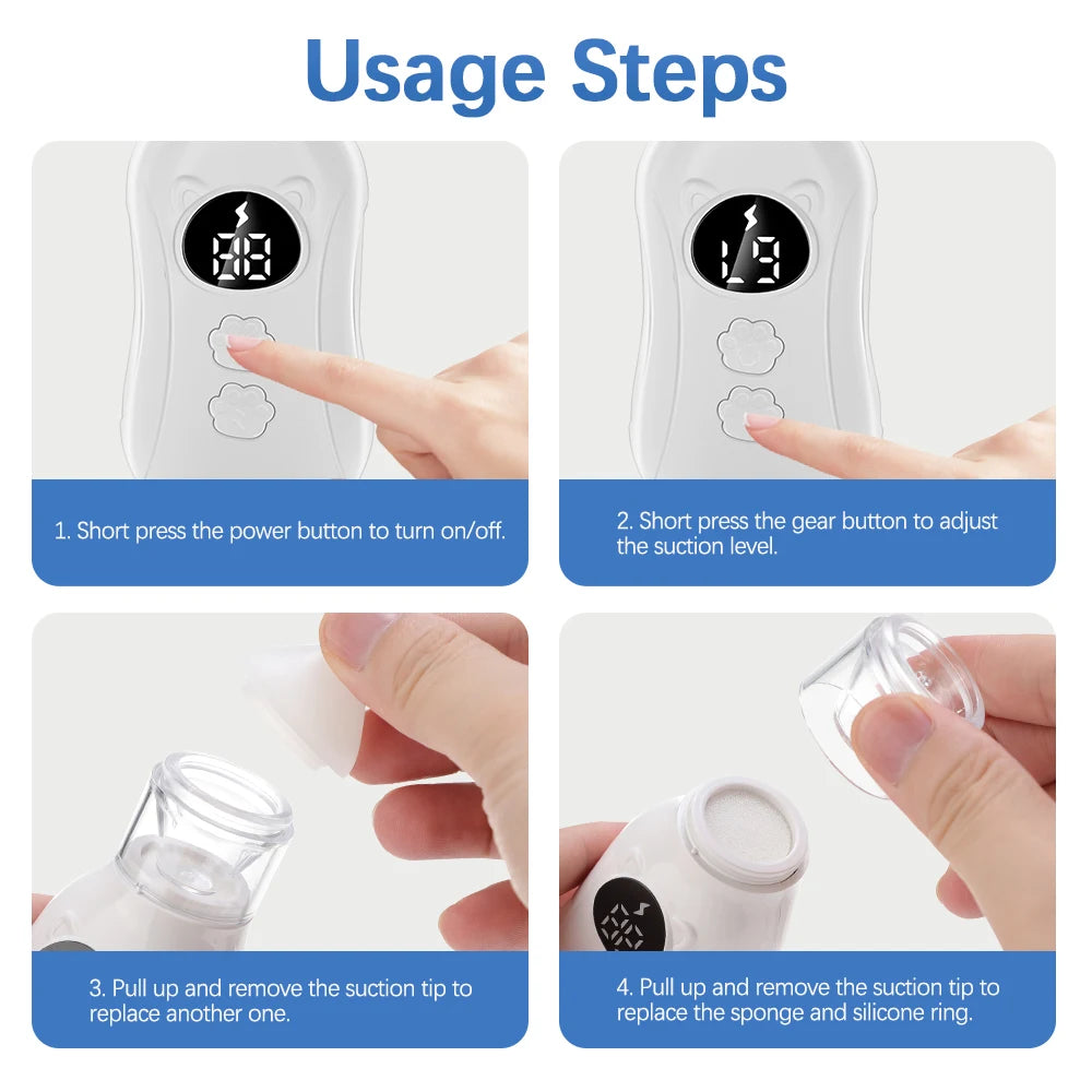 Baby Electric Nasal Aspirator Low Noise 9 Suction Levels Rechargeable Nose Sucker Cleaner Snot Booger Mucus Remover For Infant