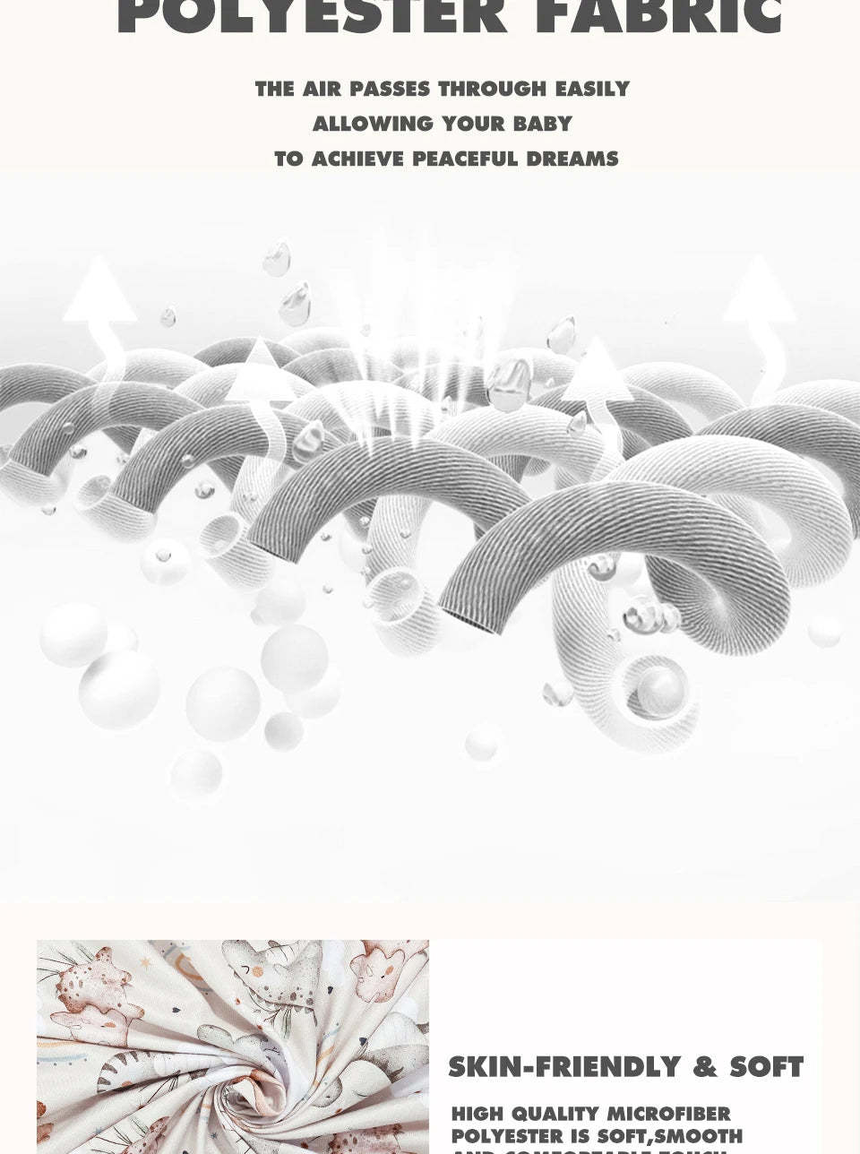 HappyFlute New One Piece Cartoon Print 70*130CM Elastic Band Design Skin-friendly&Breathable Baby Bed Sheet